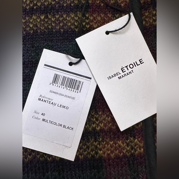 NWT Isabel Marant Leiko Wool Coat, Size 40 / US 8 - Picture 8 of 16